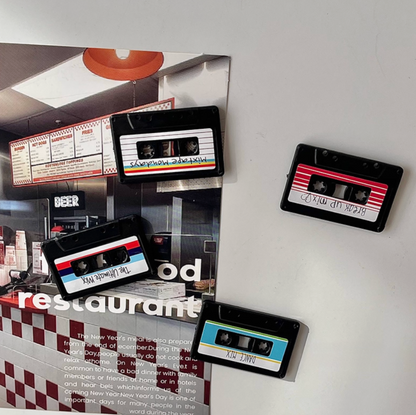 Vintage Vinyl Records Refrigerator Magnets Set