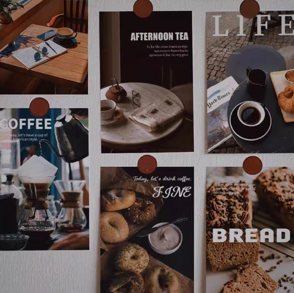 10 PCS Coffee Bread Wall Collage Kit Dorm Decor Prints Teens Stationery Gift