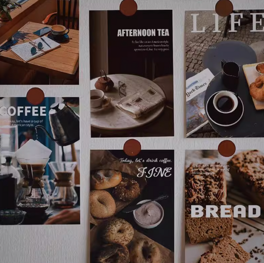 10 PCS Coffee Bread Wall Collage Kit Dorm Decor Prints Teens Stationery Gift