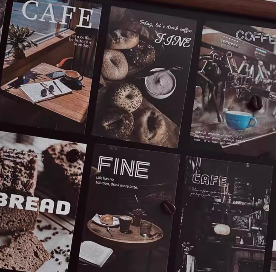10 PCS Coffee Bread Wall Collage Kit Dorm Decor Prints Teens Stationery Gift