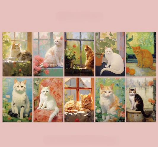 10 PCS Cat Wall Collage Kit Aesthetic Pictures,Posters For Room Aesthetic,Cute Bedroom Photo Wall Art Decor For Teen Girls
