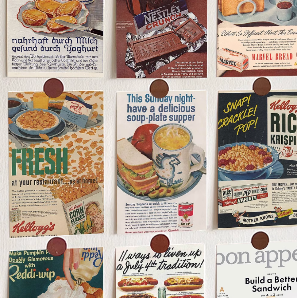 10 PCS Food Series Wall Collage Kit, Cute Bedroom Photo Wall Art Decor For Teen Girls