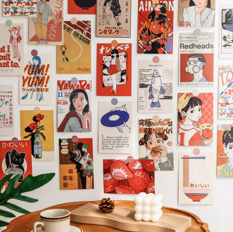 30PCS Showa Era Memories Wall Collage Kit, Refrigerator Decor, Dorm Photo Wall Decor For Teen Girls