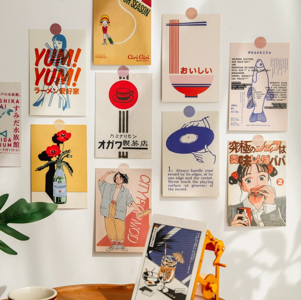 30PCS Showa Era Memories Wall Collage Kit, Refrigerator Decor, Dorm Photo Wall Decor For Teen Girls