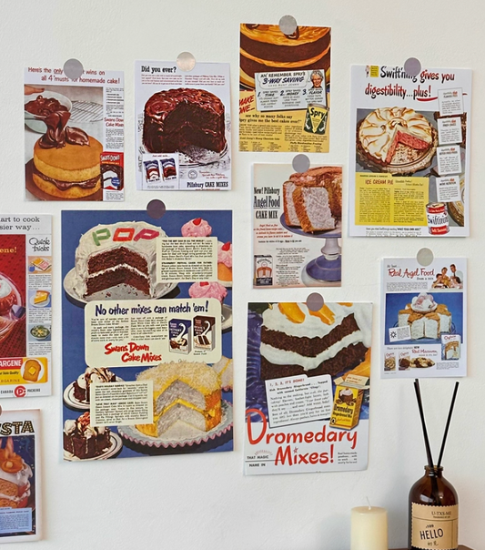 14 PCS Cake Series Wall Collage Kit Refrigerator Decoration Living Room Bedroom Decoration