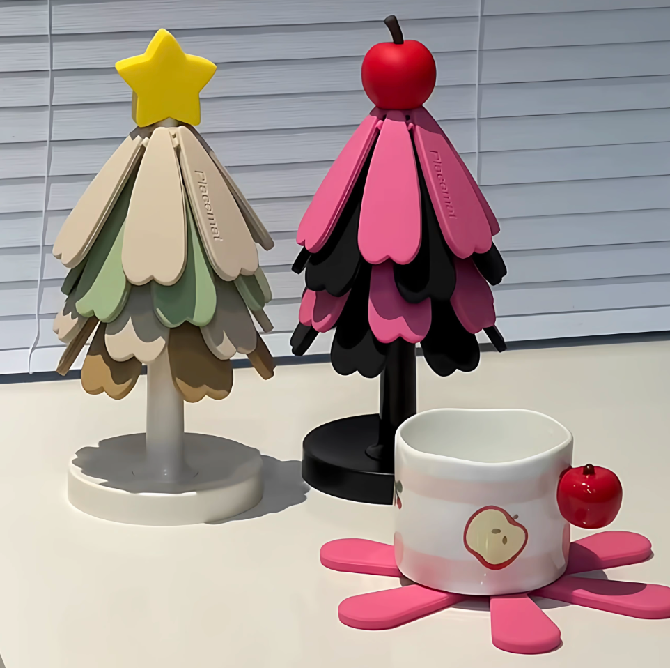 Tree Silicone Mat, Dining Table Anti Scalding Mat, Pot Mat, Gift Creative And Personalized Home Decoration