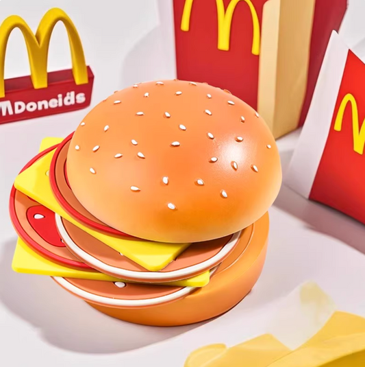 Silicone Coaster Set Cute Hamburger Mug Mat Heat Resistant Cup Pad Tea Coffee Drinks Placemats Home Decor Kitchen Accessories
