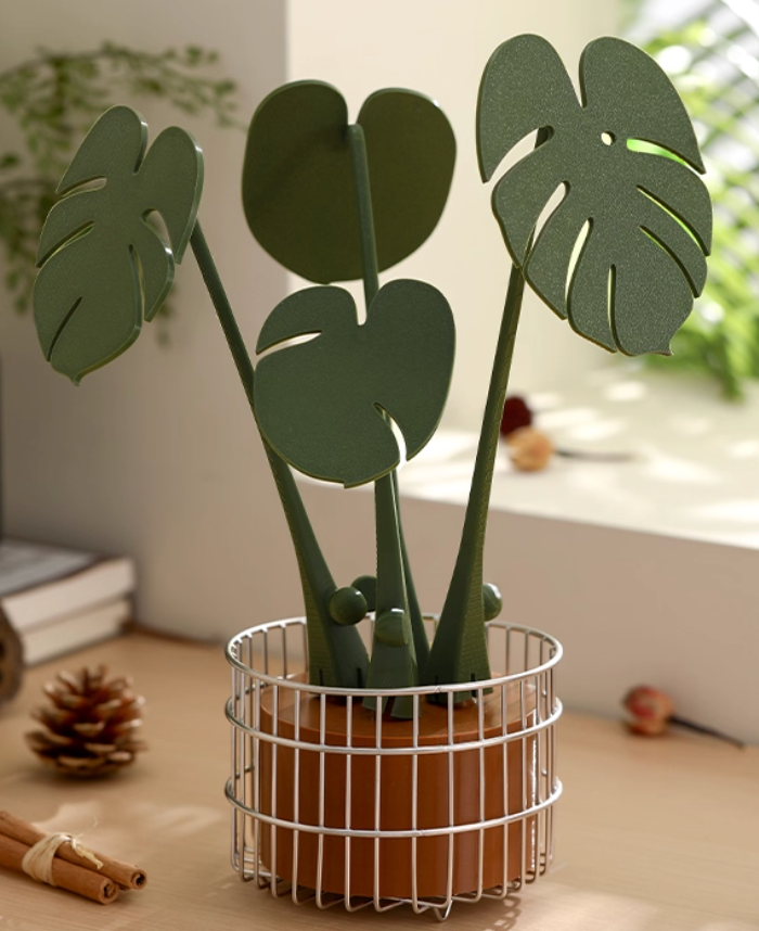 High-End Heat Insulation Mat Dining Table Decoration Artificial Green Plant Magnetic Anti-Scald Mat