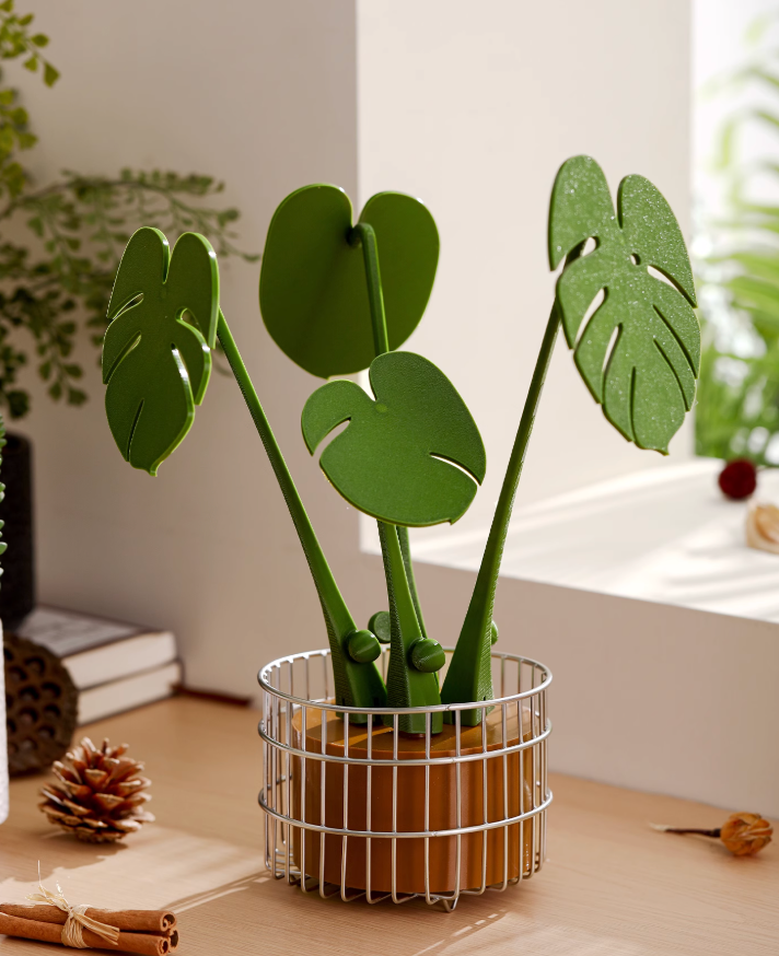 High-End Heat Insulation Mat Dining Table Decoration Artificial Green Plant Magnetic Anti-Scald Mat