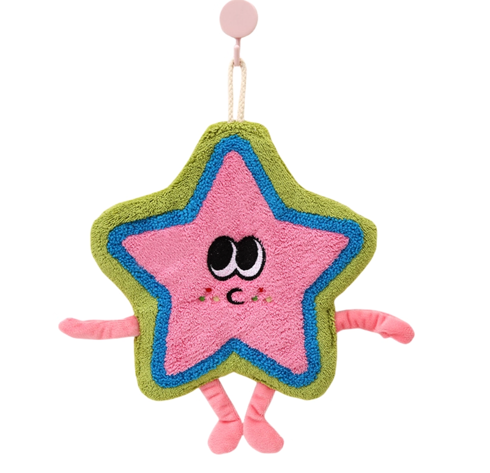 Cute star bowl mat, modern style, polyester fiber, cartoon pattern, hand washable only, kitchen and bathroom towels