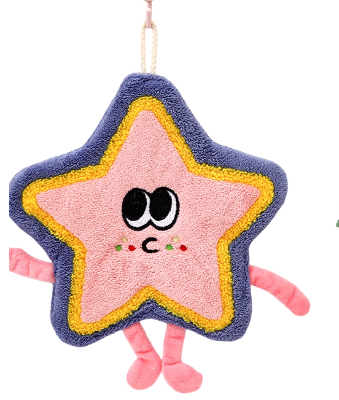 Cute star bowl mat, modern style, polyester fiber, cartoon pattern, hand washable only, kitchen and bathroom towels