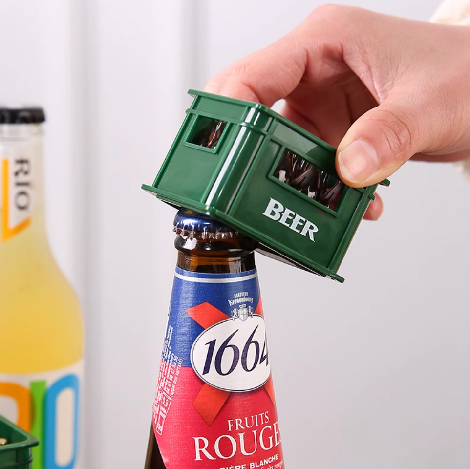 Mini Beer Drink Bottle Beer Box Drink Box Bar Kitchen Opener Fridge Magnet, Creative Simulated Beer Case Magnetic Bottle Opener