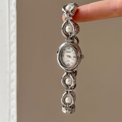 Vintage Pearl Oval Women's Watch