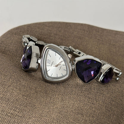 Irregular Crystal Bracelet Women Watch