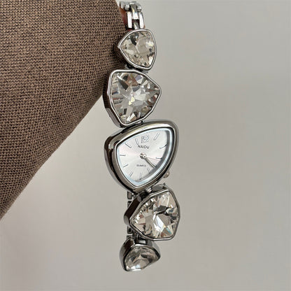 Irregular Crystal Bracelet Women Watch